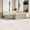 vidaXL Set de sof&aacute;s de jard&iacute;n 11pzas con cojines rat&aacute;n sint&eacute;tico beige