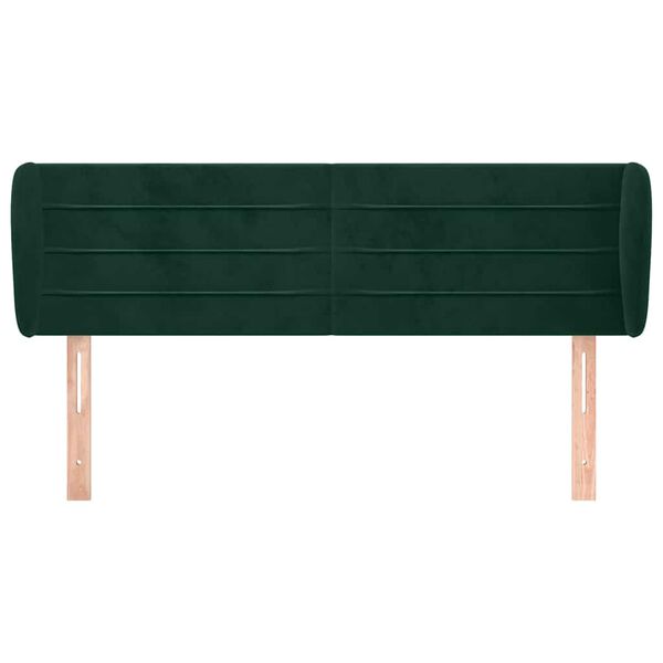 vidaXL Cabecero de terciopelo verde oscuro 147x23x78/88 cm