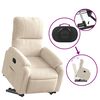 vidaXL Sill&oacute;n reclinable elevable tela de microfibra beige