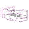 vidaXL Cama con estantería sin colchón madera maciza de pino 75x190 cm