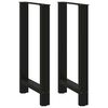 vidaXL Patas para mesa de bar negras (2 unidades, 50 x 90-91 cm, acero)