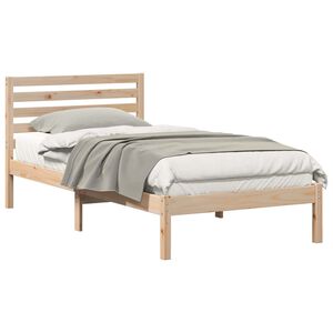 vidaXL Estructura de cama Marr&oacute;n 80 x 200 cm Madera de pino macizo