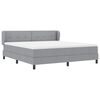 vidaXL Cama tipo Box Spring con colch&oacute;n Gris claro 180 x 200 cm tela