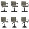 vidaXL Sillas de comedor giratorias 6 uds de terciopelo gris claro