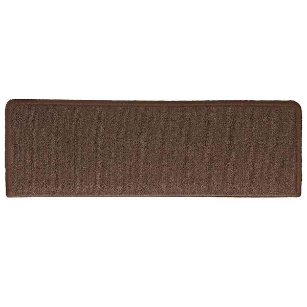 vidaXL Alfombrillas para escaleras 30 unidades 65x21x4 cm Marrón Café Borde Rectangular