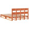 vidaXL Cama sin colch&oacute;n madera maciza pino marr&oacute;n cera 150x200 cm
