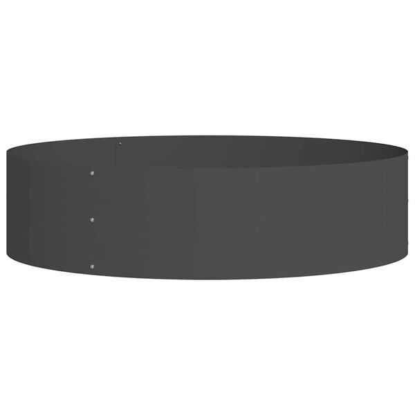 vidaXL Anillo para maceta Negro 80 x 80 x 20 cm Acero laminado en fr&iacute;o