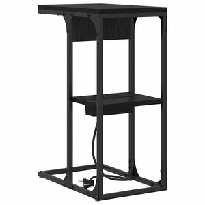vidaXL Armario de Noche Roble Negro 41,5 x 26 x 60,5 cm