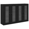 vidaXL Armarios de pared 2 pcs Roble Negro 69,5 x 34 x 90 cm
