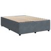vidaXL Cama box spring con colch&oacute;n terciopelo gris oscuro 140x200 cm