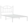 vidaXL Estructura cama sin colchón con cabecero metal blanco 100x190cm