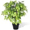 vidaXL Planta enana artificial de ficus en maceta, 60 cm