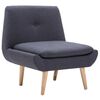 vidaXL Sillón con reposapiés tapizada de tela gris oscuro