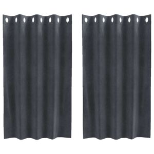 vidaXL Cortinas 2 uds. Gris Claro 140 x 140 cm Terciopelo