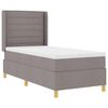 vidaXL Cama tipo Box Spring con colch&oacute;n Taup&eacute; 90 x 200 cm tela