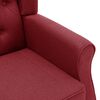 vidaXL Sillón con reposapiés de tela rojo tinto