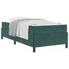vidaXL Estructura de cama con colch&oacute;n Verde oscuro 90 x 200 cm tela