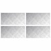 vidaXL Pelda&ntilde;o 4 uds. 40 x 20 cm Plateado Aluminio Rectangular