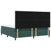 vidaXL Cama tipo Box Spring Verde oscuro 200 x 200 cm Terciopelo