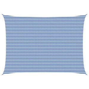 vidaXL Toldo Vela 5 x 8 m HDPE Rectangular Azul y Blanco