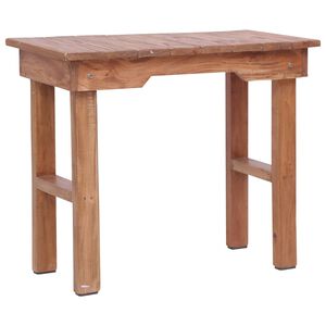vidaXL Mesa auxiliar madera maciza de caoba 70x35x60 cm