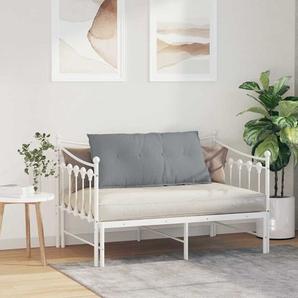 vidaXL Cojín de Espalda Gris Claro 100 x 19 x 50 cm tela