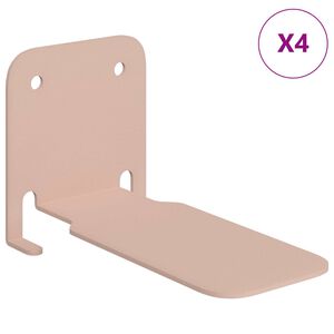 vidaXL Estante Flotante Invisible 4 uds. Rosa 6 x 11 x 6,5 cm