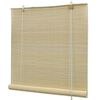 vidaXL Persiana enrollable de bamb&uacute; color natural 140x220 cm