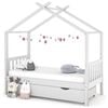 vidaXL Estructura cama ni&ntilde;os con caj&oacute;n madera pino blanco 80x160 cm