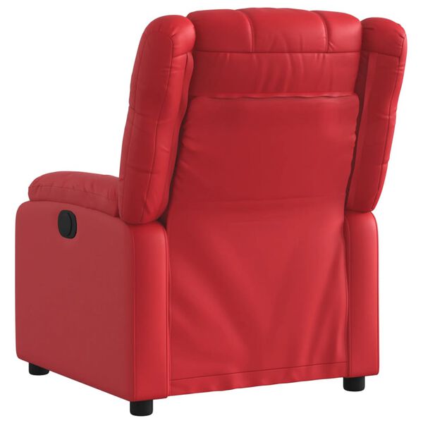 vidaXL Sill&oacute;n reclinable de cuero sint&eacute;tico rojo