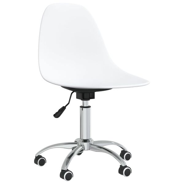 vidaXL Silla de oficina giratoria PP blanca