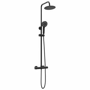 vidaXL Juego de Sistema de Ducha Termost&aacute;tica Negro 27 x 46 x 123 cm