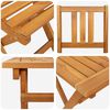 vidaXL Juego Bistro de Jardín 5 pcs Marrón Madera de Acacia Sólida