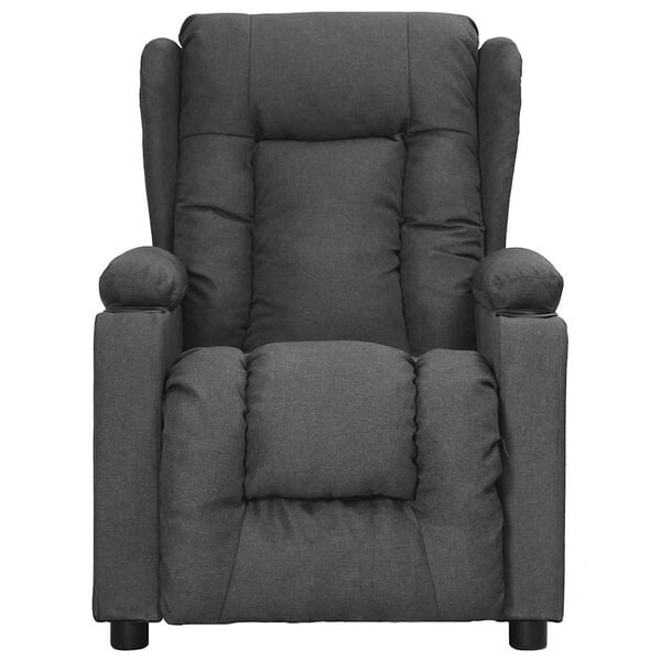 vidaXL Sill&oacute;n elevable tela gris oscuro