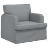 vidaXL Sof&aacute; 2 pcs Gris Claro