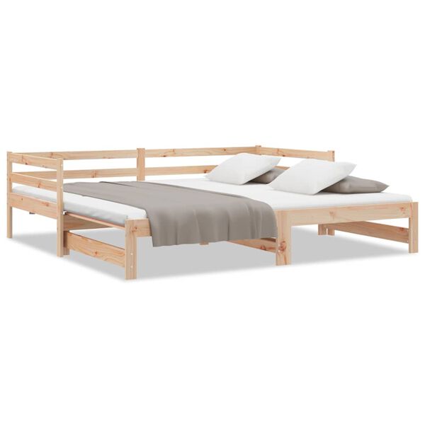 vidaXL Sof&aacute; cama extra&iacute;ble sin colch&oacute;n 2x(90x200) cm