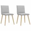 vidaXL Sillas de comedor 2 uds tela gris nube