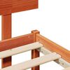 vidaXL Estructura de cama con cabecera Marr&oacute;n cera 120 x 200 cm