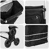 vidaXL Carro de compras Negro 47 x 39 x 100,5 cm Tela Oxford