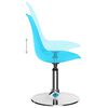 vidaXL Sillas de comedor giratorias 2 unidades cuero sint&eacute;tico azul