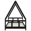 vidaXL Estructura de cama para ni&ntilde;os madera de pino negro 90x190 cm