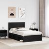 vidaXL Estructura de cama Negro 120 x 190 cm Madera de pino macizo