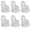 vidaXL Set de 6 Fundas blancas para sillas, banquetes y bodas