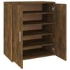 vidaXL Zapatero madera contrachapada roble ahumado 60x35x70 cm