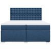 vidaXL Cama box spring con colch&oacute;n tela azul 200x200 cm