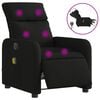 vidaXL Sill&oacute;n reclinable de masaje el&eacute;ctrico tela negro