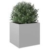 vidaXL Jardinera de acero galvanizado plateado 49x47x46 cm