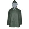 Chubasquero impermeable reforzado 2 piezas con capucha verde talla L