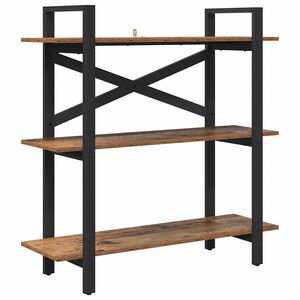 vidaXL Estante de libros 3 niveles 100 x 33,5 x 102 cm Madera Vieja