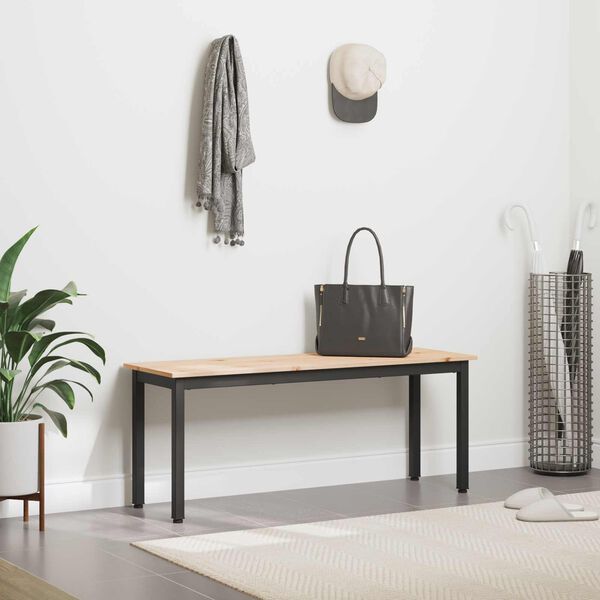 vidaXL Banco Natural 110 x 35 x 45 cm Madera de pino macizo